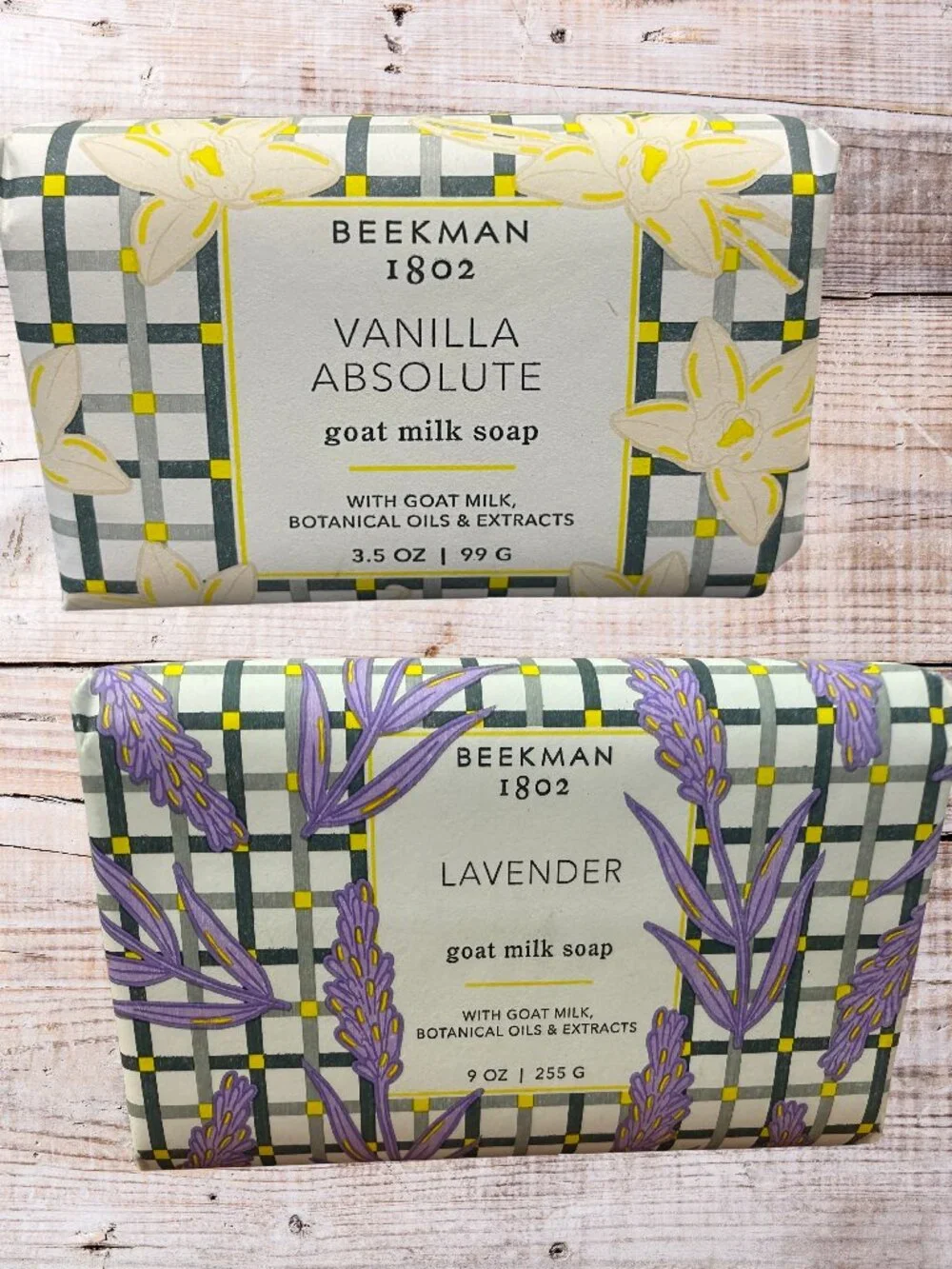 Beekman 1802 Goat Milk Soap Gift Set Vanilla & Lavender 2 Pack New